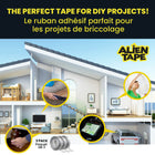 Alien Tape - Ruban adhésif double face multi-surfaces de 10 pieds - paquet de 3-Le ruban Alien peut supporter en toute sécurité jusqu'à 17,5 lb
