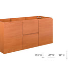 Modway - Scenic 48" Armoire de lavabo compatible avec un seul lavabo (non inclus) - Noyer cerisier-Tiroirs à extension complète