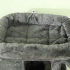 PawHut - Arbre à chat 52,5 po avec lit, condos, hamacs - gris foncé-Fabriqué en panneau de particules robuste et sisal, avec kit anti-basculement 