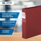 Davis Group Super économie, Reliure à anneaux ronds 1.5 po, paquet de 6 – Burgundy-Anneau Rond, Non-Verrouillage