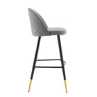 Modway - Cordial Tissu Tabourets de bar - Gris clair - Ensemble de 2-Capacité de poids du tabouret de bar : 300 lb