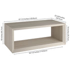 Hudson&Canal - Table basse rectangulaire Osmond 48" L - Blanc aulne-9