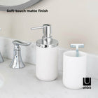 Umbra JUNIP - Pompe à savon liquide et gel hydroalcoolique 295ml, Chrome Blanc-5