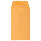 Jam Paper - Enveloppes couleur n° 3 pour pièces de monnaie, 6,35 cm H x 11,4 cm l, Kraft brun Manille, Paquet de 50- Dispose d'un rabat droit avec fermeture gommée et finition papier lisse
