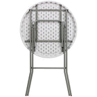 Flash Furniture – Table bistro pliante ronde de 31,25 po, blanc avec tréteaux gris fini poudré (DADYCZ80R2BARRE)-Capacité de charge statique de 165 lb