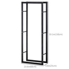 HOMCOM - Porte-bûches pour cheminée- 23,6 po x 9,8 po x 59,1 po-Grande capacité, peut stocker jusqu'à 220 lb (100 kg) de bois de chauffage 