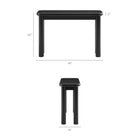 Modway - Alvia Bois Console Table - Noir-Plateau de table en grain de bois avec coins arrondis