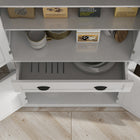 HOMCOM - Armoire de cuisine haute avec tiroir - blanc-Les panneaux de particules sont faciles à nettoyer 