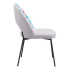 Zuo - Torrey Chaise de salle à manger - Imprimé multicolore/Gris - Ensemble de 2-Garantie limitée de 3 ans