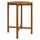 Modway - Eleni Rond 35 po Terrasse extérieure Bois teck Bar Table - Naturel-Cadre en bois de teck