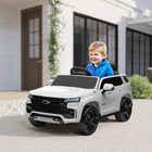 Aosom - Voiture électrique pour enfant 12v licenciée chevrolet tahoe - voiture électrique pour tout-petit - blanc-Mécanisme de démarrage lent pour une protection maximale de la sécurité de l’enfant 