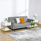 HOMCOM - Table de chevet avec tiroir et étagère - blanc - lot de 2-Grand espace sur le dessus pour poser vos boissons, décorations et plus encore 