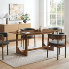 Modway - Ashcroft Table à manger rectangulaire - 69 po - Noyer-Plateau de table en placage de bois