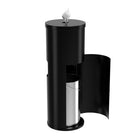 Gritt Commercial - Distributeur de lingettes avec poubelle intégrée - 26,5 L - Noir-Corps durable en acier inoxydable à revêtement en poudre