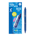 Stylo rétractable à encre gel effaçable FriXion Clicker de Pilot, 0,7 mm, bleu, paquet de 12-Stylo à bille roulante à encre gel rétractable et effaçable