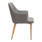 Zuo - Wisom Chaise de salle à manger - Gris - Ensemble de 2-Dimensions: 22,4 po L x 22,4 po L x 32,3 po H