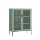 Manhattan Comfort - Amelia 31,5 po Buffet Moderne d’Appoint - Vert-Conçu avec de l’acier de haute qualité pour garantir une utilisation durable