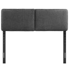 Modway - Lindee Tissu Boucle Tête de lit Queen, Slate-Pieds en bois