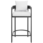 Modway - Tahoe Terrasse extérieure Aluminium pour patio Chaise de bar - 44,5 po - Blanc-Assemblée requise