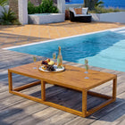 Modway - Newbury Terrasse extérieure Bois de teck de qualité supérieure A Table basse - Naturel-Bois de teck de qualité supérieure A