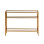 Hudson&Canal - Console Sivil 42" L - Laiton-Nettoyer avec un chiffon doux et sec, sans produits chimiques agressifs ni produits de nettoyage abrasifs