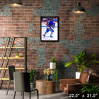 Mike Bossy New York Islanders Skating sur toile - Toile encadree - 22" x 31"-Sous licence officielle de la LNH et de l'AJLNH
