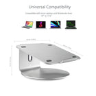 ShoppingAll - Support ergonomique pour ordinateur portable avec base pivotante à 360° Argent-Le design lisse, durable et de qualité de l'acier aluminium s'adapte à la plupart des surfaces et des appareils.  Anti-rouille et anti-corrosion, super durable à utiliser.