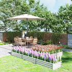 Outsunny - Jardin surélevé DIY 8 pi x 8 pi-Le design à fond ouvert profite aux racines et au sol 