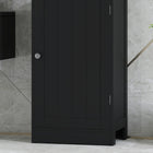 Kleankin - Armoire de rangement de salle de bain mince avec étagères ajustables et tiroir - noir-Fabriqué en MDF de qualité P2 pour une utilisation à long terme 
