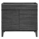 Modway - Render 36" Armoire à coiffeuse de salle de bain - Charbon de bois-Vanité moderne du milieu du siècle