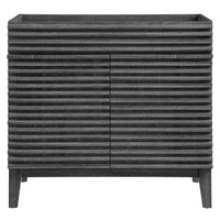 Modway - Render 36" Armoire à coiffeuse de salle de bain - Charbon de bois-Vanité moderne du milieu du siècle