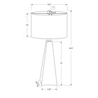 Monarch Specialties - Luminaire - 27 po H Lampe De Table - Résine Noire - Abat-Jour Beige - Moderne-Avec un cordon transparent de 5 pieds, placez cet accessoire décoratif sur une table d'appoint ou une table d'extrémité dans votre salon ou votre bureau à domicile, ou sur votre table de chevet, pour ajouter une touche de style moderne et sophistiqué à votre chambre