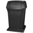 Rubbermaid RangerMD – Conteneur de déchets, noir, 45 gallons avec dessus à 2 portes (FG917188BLA)-Capacité : 45 gallons américains
