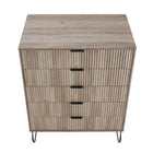 Manhattan Comfort - Dumbo commode moderne et commode haute 5 tiroirs - gris rustique - ensemble de 2-10