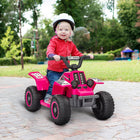 Qaba - Quad ATV 4 roues pour enfants 6V avec phares - rose-Équipé de 2 phares à DEL pour plus de plaisir