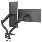 ShoppingAll - Support de moniteur double robuste pour écrans de 13 à 35 po - Noir-Prend en charge le réglage de la hauteur de 7,3 po à 20,1 po, l'inclinaison à 175 degrés, le pivotement à 180 degrés et la rotation à 360 degrés