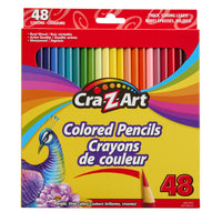 Cra-Z-Art - Crayons de couleur - Couleurs assorties, Paquet de 48-Les crayons Cra-Z-Art en paquet de 48 sont fabriqués en bois véritable, chacun offrant des crayons de couleur pré-taillés de qualité artistique qui se posent de manière brillante et lisse