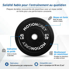 MotionGrey - Disques de musculation standard - Disques olympiques pour entraînement de force - 45 lb - Noir - Lot de 2-Compatibilité trou central 2 po : Compatible avec la plupart des barres olympiques et poignées d’haltères pour une utilisation polyvalente
