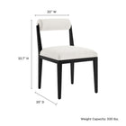 Modway - Kai Tissu Chaise à manger - Noir de sel-Siège fixe en tissu