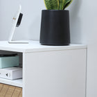 HOMCOM - table de chevet moderne avec tiroir et étagère de rangement - blanc-Assemblage requis