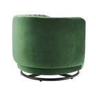 Modway - Embrace Touffe Performance Velvet Chaise pivotante - Émeraude Noire-Base pivotante