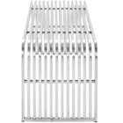 Modway - Pipe 60" Acier inoxydable Banc - Argent-Glissements au pied sans marquer
