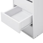 HOMCOM - Coiffeuse d'angle avec miroir - 43,7 po L x 22,1 po l x 55,6 po H - blanc-Couleur : Blanc 