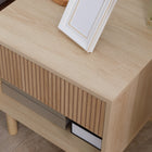 HOMCOM - Table de nuit moderne avec tiroir et étagère ouverte - bois naturel-Assemblage requis 