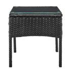 Manhattan Comfort - Ensemble de salon de patio moderne Noli pour 2 personnes avec table d’appoint - noir et gris - ensemble de 3 pièces-Assemblage à domicile requis Tout le matériel inclus