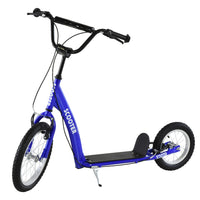 Aosom - Trottinette pour enfants avec guidon réglable, freins avant et arrière doubles - bleu-Aidez votre enfant à améliorer son sens de l’équilibre et à renforcer sa force 
