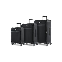 Bugatti - Ensemble de 3 valise souple - Noir-Fabriqué en PP hybride extra léger et résistant (polyester et polypropylène)