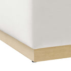 Modway - Tilden Grand velours de performance carré de 28 pouces Rembourré Ottoman - Albâtre naturel-8