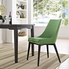 Modway - Viscount Tissu Chaise à manger - Kelly Green-Pieds en caoutchouc massif