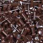 JAM Paper - Punaises colourées - couleur chocolat - paquet de 100-Gardez vos travaux scolaires, vos travaux de bureau, vos projets artistiques et visuels organisés avec des punaises colourées !